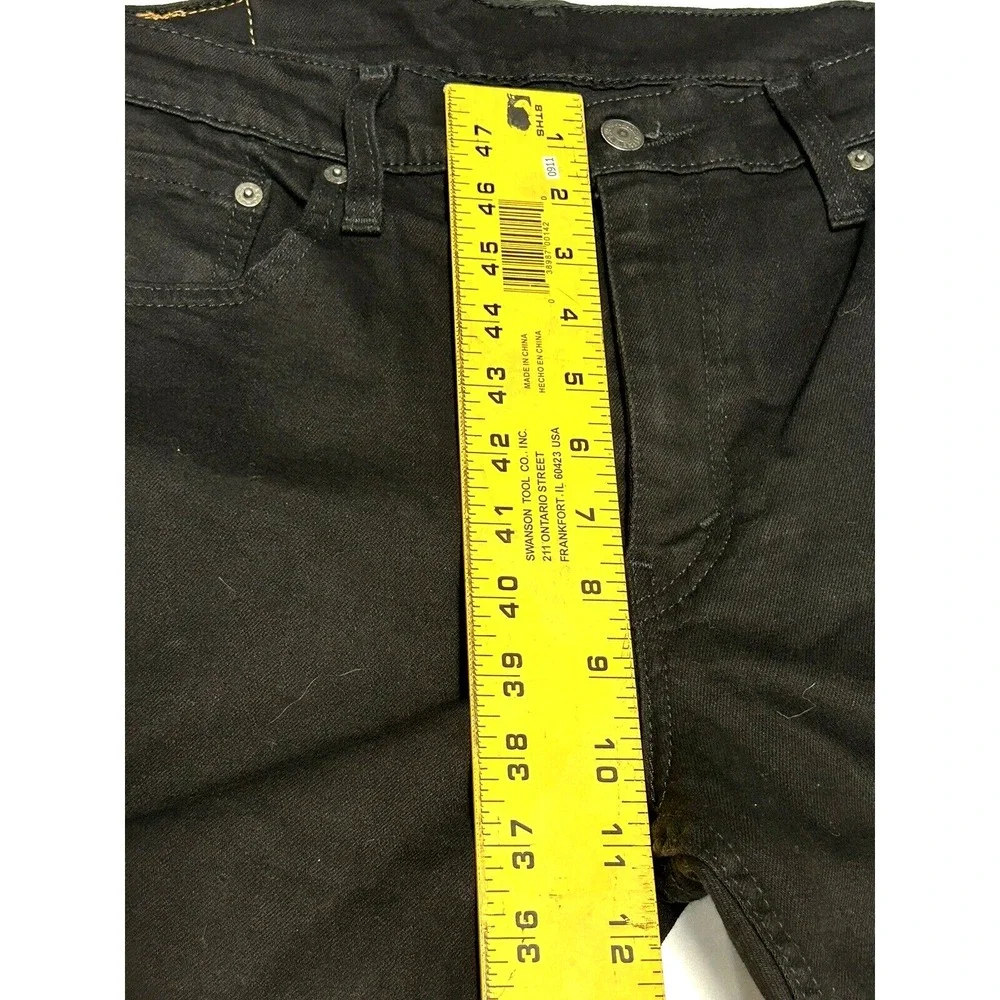 Levis Jeans‎ Mens Black Denim Pants 511 Slim Fit Premium Stretch Casual 36x34